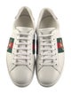 Gucci Web Accent Leather Sneakers