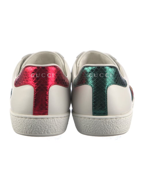 Gucci Web Accent Leather Sneakers