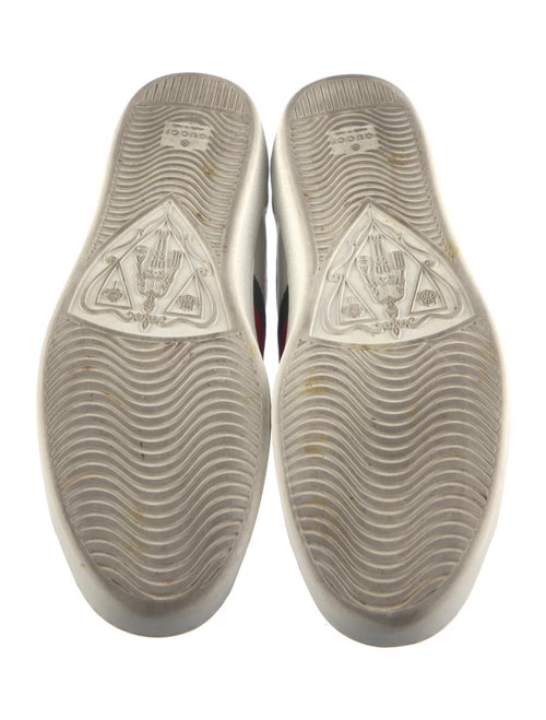 Gucci Web Accent Leather Sneakers