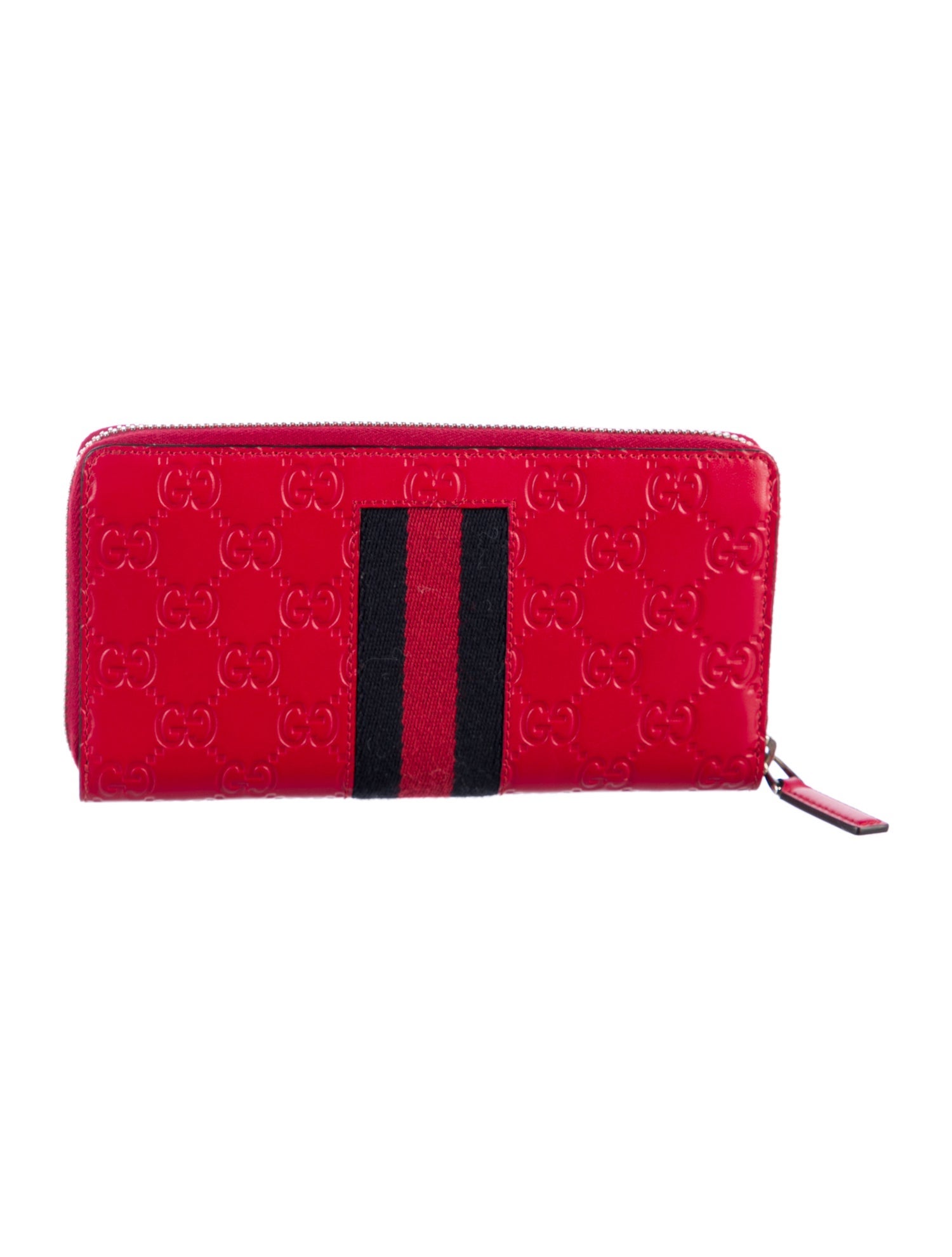 Gucci Sylvie Web Accent Leather Continental Wallet