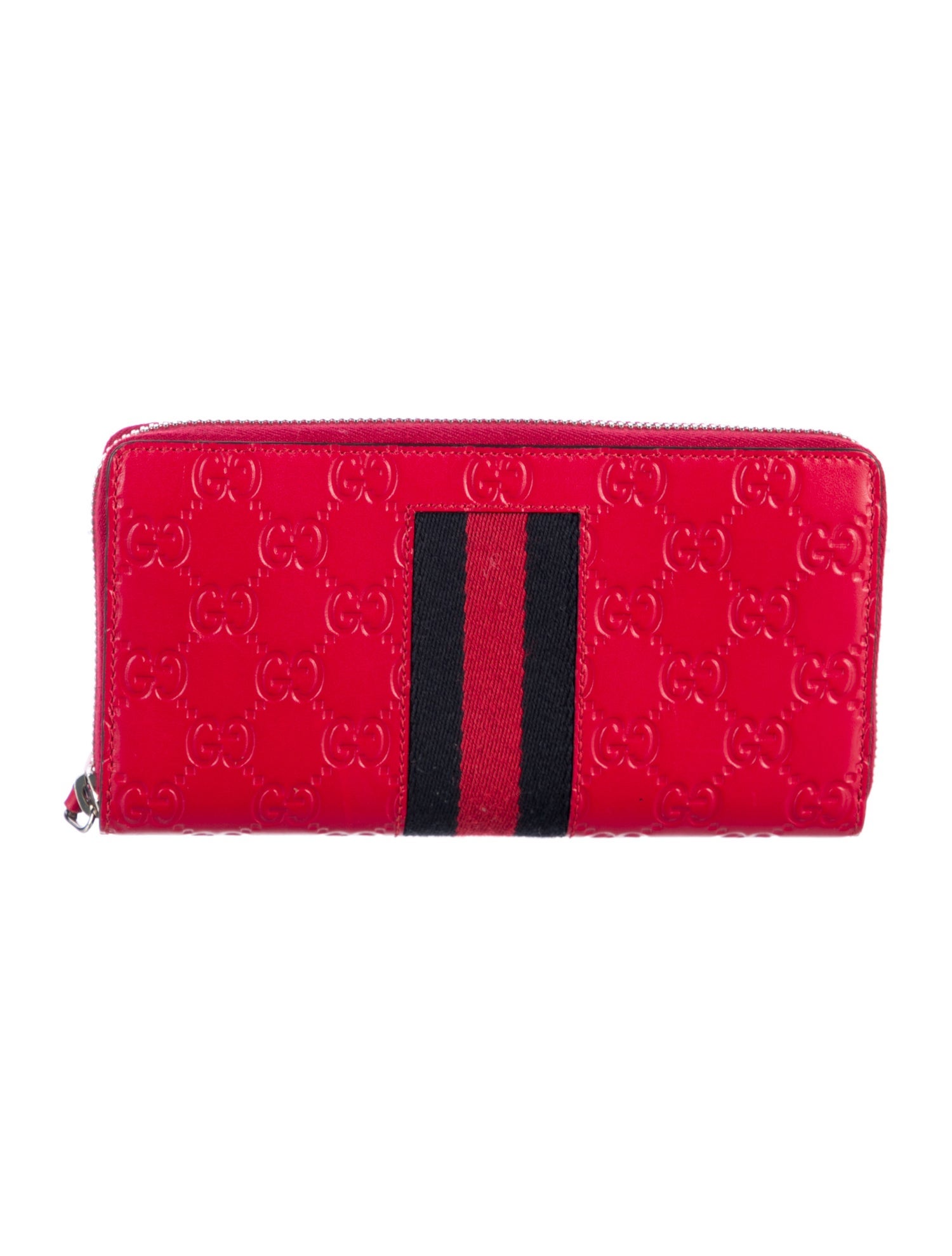Gucci Sylvie Web Accent Leather Continental Wallet