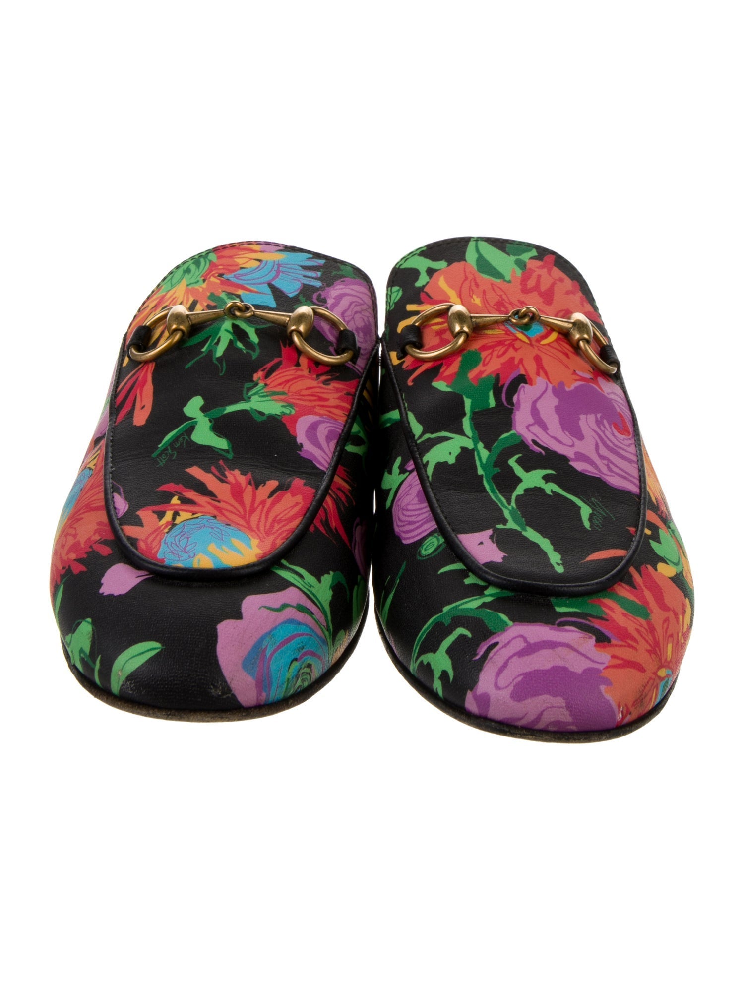 Gucci Horsebit Accent Leather Mules