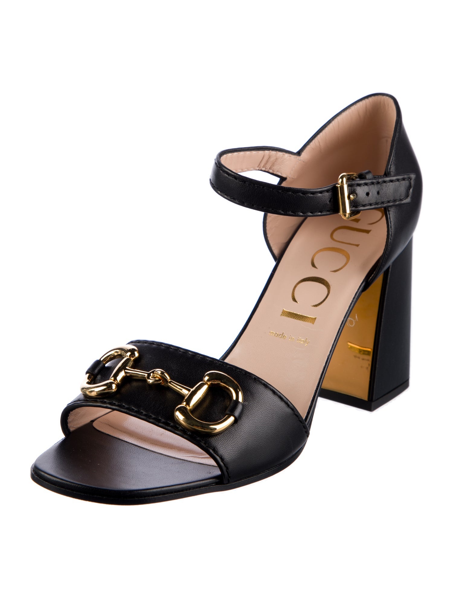 Gucci Horsebit Accent Leather Sandals