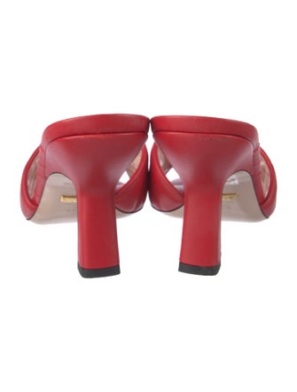 Gucci Double G Logo Leather Slides