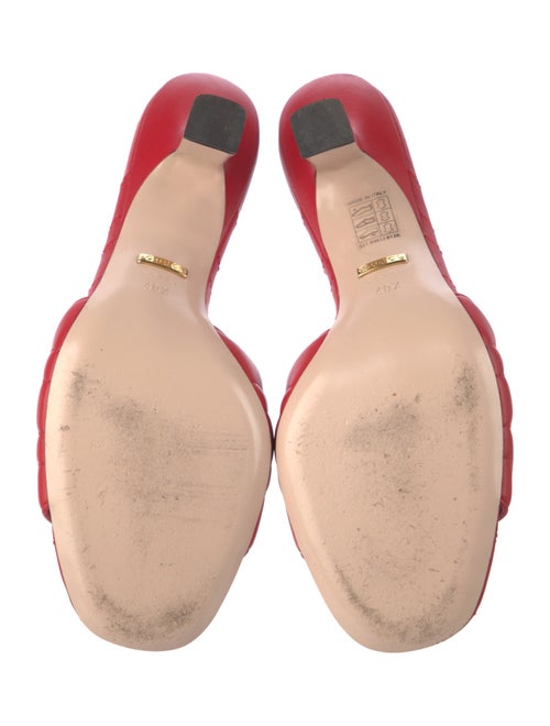 Gucci Double G Logo Leather Slides