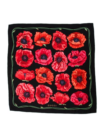 Gucci Silk Blooms Print Scarf