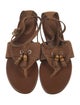 Gucci Bamboo Accent Suede Slingback Sandals