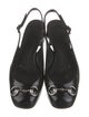 Gucci Horsebit Accent Patent Leather Slingback Flats