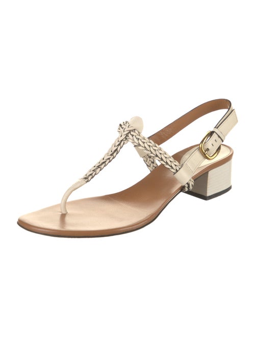 Gucci Leather T-Strap Sandals