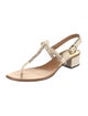 Gucci Leather T-Strap Sandals