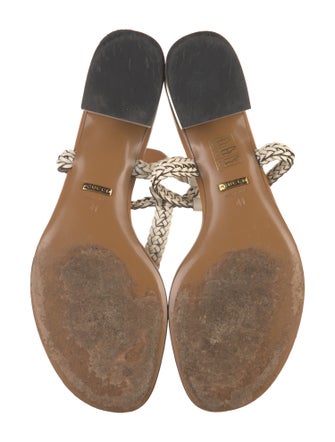 Gucci Leather T-Strap Sandals