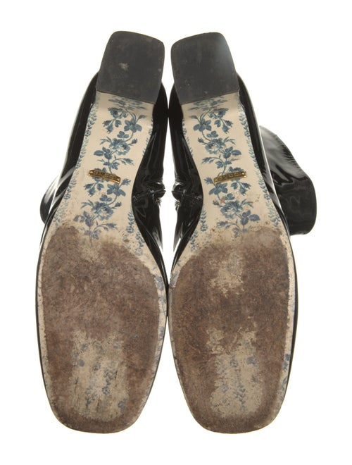 Gucci Running GG Logo Patent Leather Boots