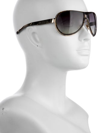 Gucci Interlocking G Logo Shield Sunglasses