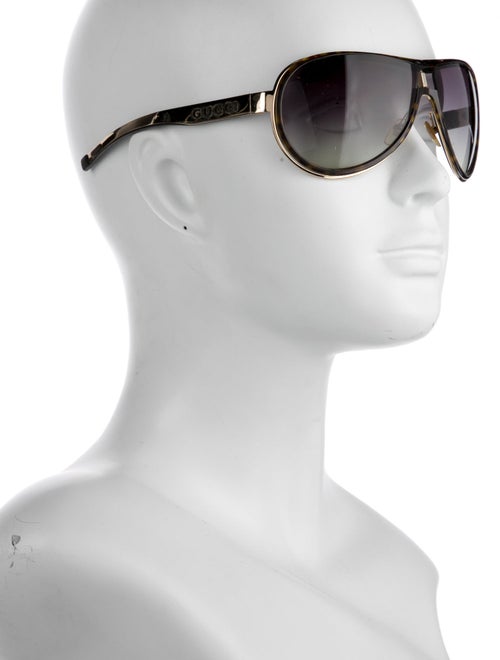 Gucci Interlocking G Logo Shield Sunglasses