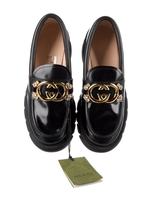 Gucci Interlocking G Logo Patent Leather Loafers