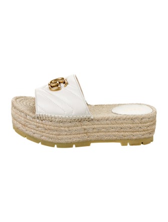 Gucci Quilted Pattern Leather Espadrilles