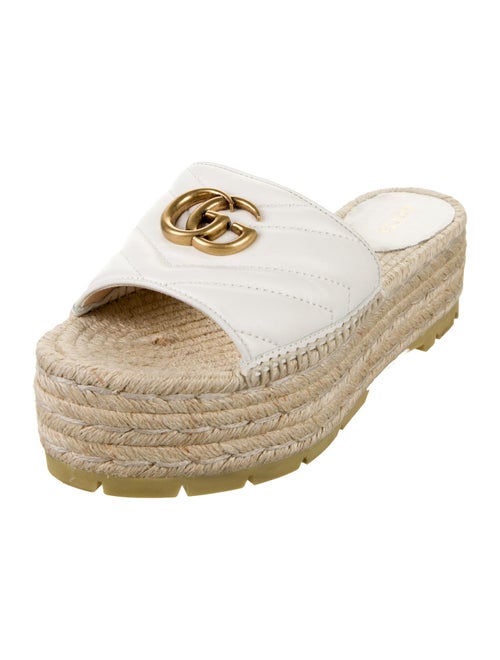Gucci Quilted Pattern Leather Espadrilles