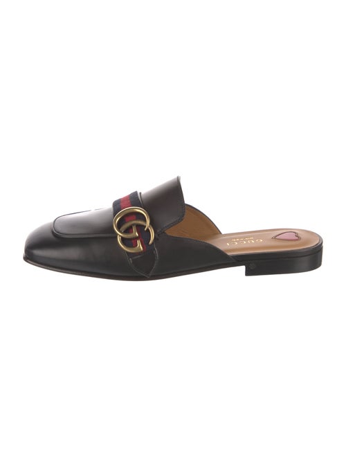 Gucci Double G Logo Leather Mules