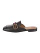 Gucci Double G Logo Leather Mules
