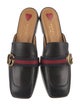 Gucci Double G Logo Leather Mules