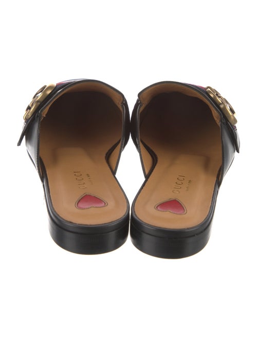 Gucci Double G Logo Leather Mules