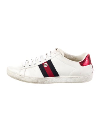 Gucci Sylvie Web Accent Leather Sneakers