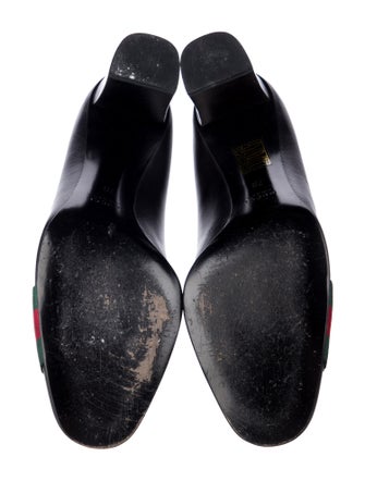 Gucci Web Accent Leather Pumps