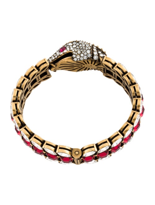 Gucci Crystal Snake Hinge Bangle Bracelet