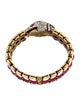 Gucci Crystal Snake Hinge Bangle Bracelet