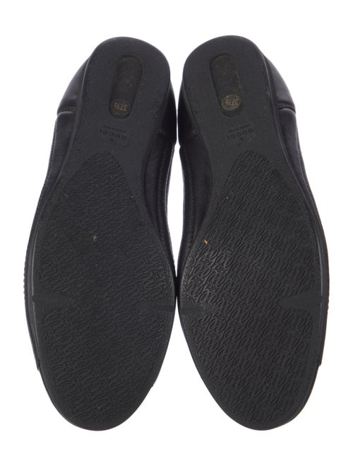 Gucci Web Accent Leather Flats
