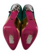 Gucci Leather Colorblock Pattern Pumps