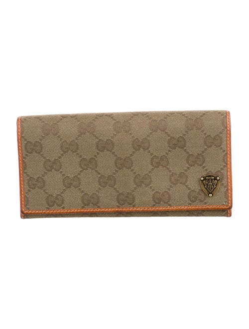 Gucci GG Canvas Hysteria Crest Wallet GG Canvas Continental Wallet
