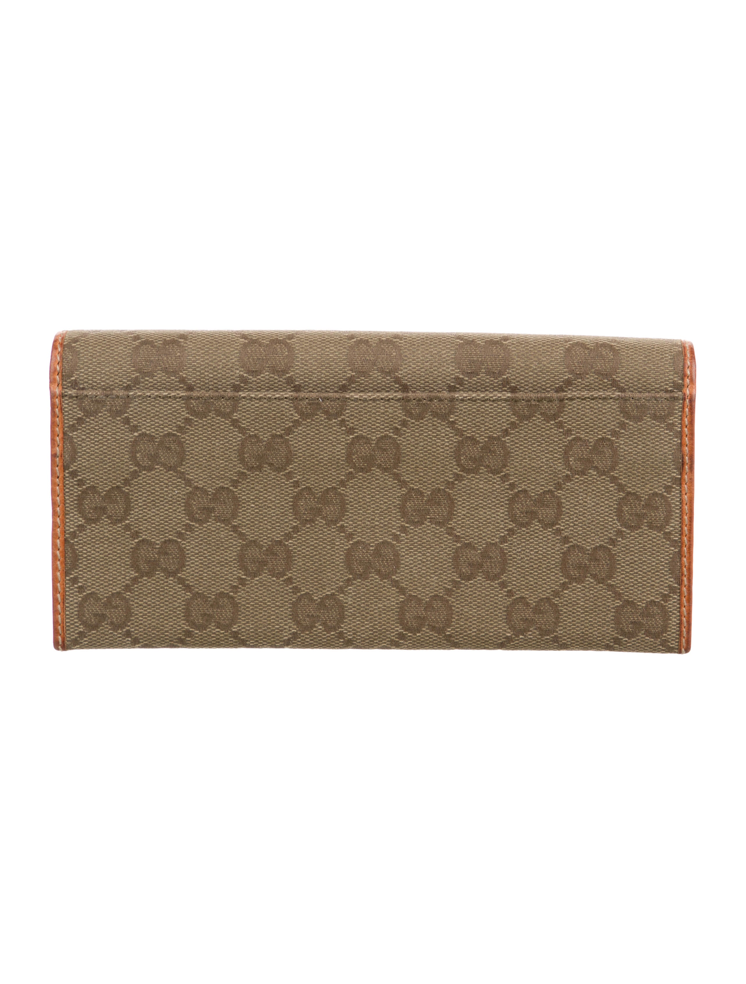 Gucci GG Canvas Hysteria Crest Wallet GG Canvas Continental Wallet