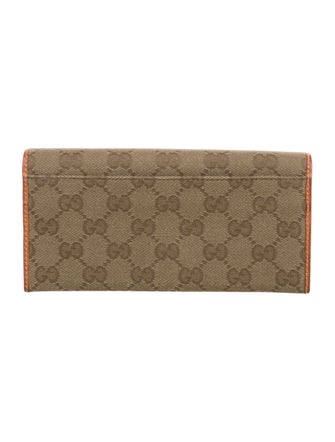Gucci GG Canvas Hysteria Crest Wallet GG Canvas Continental Wallet