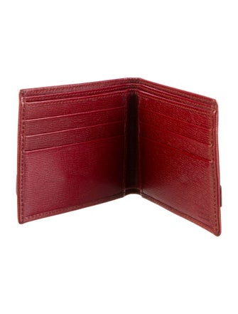 Gucci Hassler Saffiano Bi-Fold Wallet Leather Bifold Wallet
