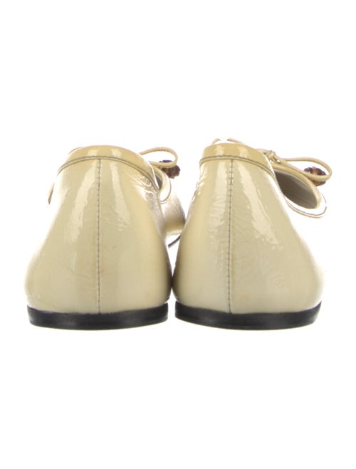Gucci Bamboo Accent Patent Leather Ballet Flats