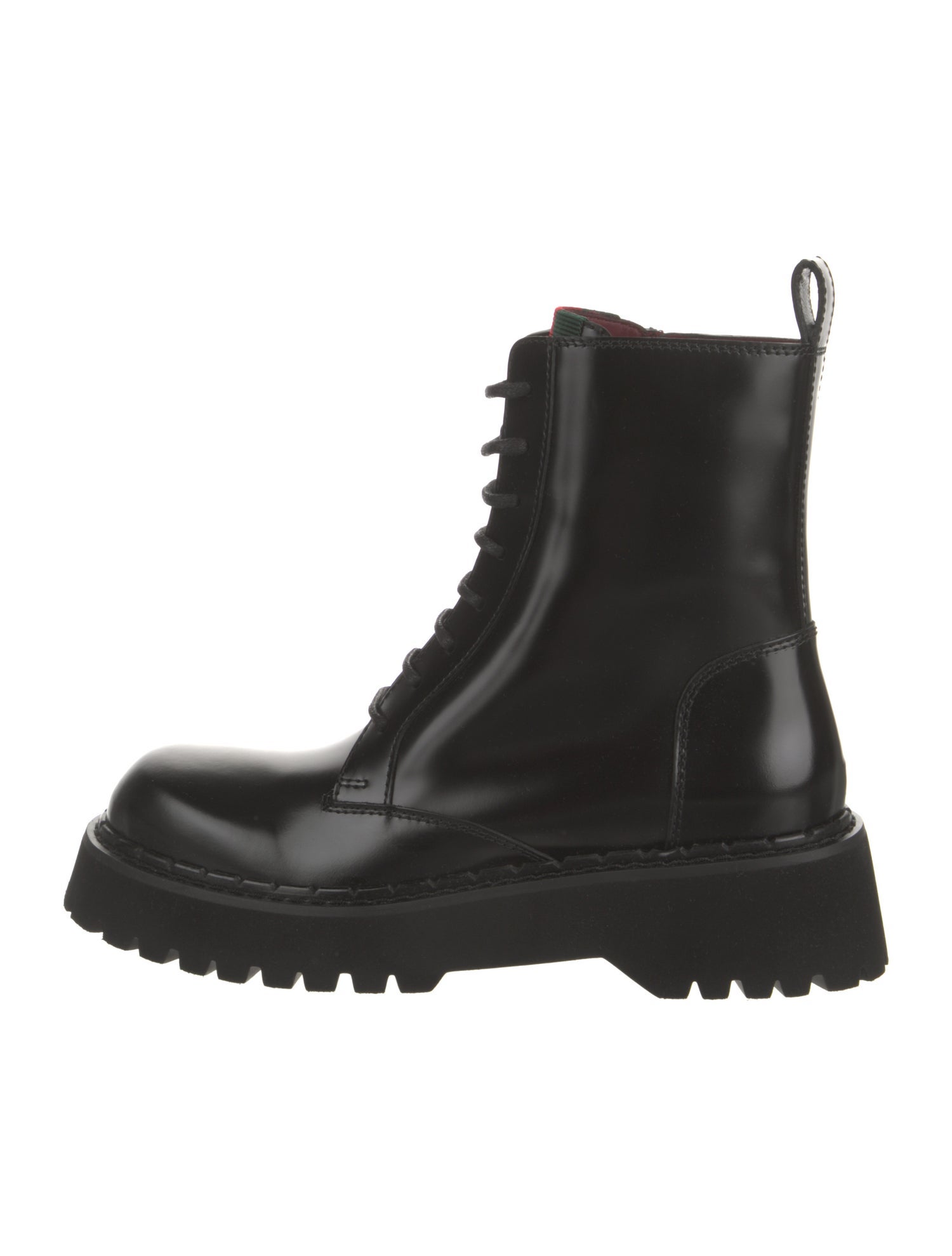 Gucci 2024 Web Accent Combat Boots w/ Tags