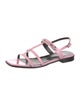 Gucci Horsebit Accent Patent Leather T-Strap Sandals