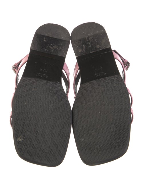 Gucci Horsebit Accent Patent Leather T-Strap Sandals