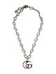 Gucci Crystal-Embellished Double G Pendant Necklace