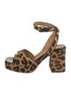 Gucci Ponyhair Animal Print Sandals