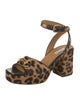 Gucci Ponyhair Animal Print Sandals