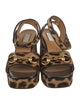 Gucci Ponyhair Animal Print Sandals