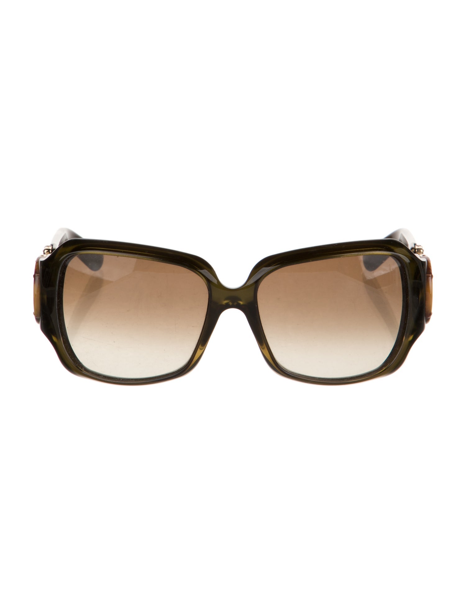 Gucci Bamboo Accent Oversize Sunglasses