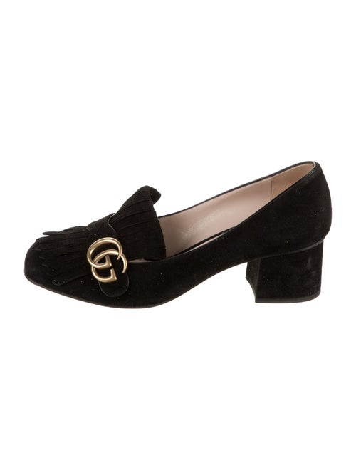 Gucci GG Logo Suede Pumps