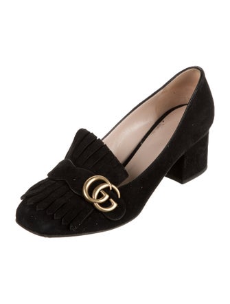 Gucci GG Logo Suede Pumps