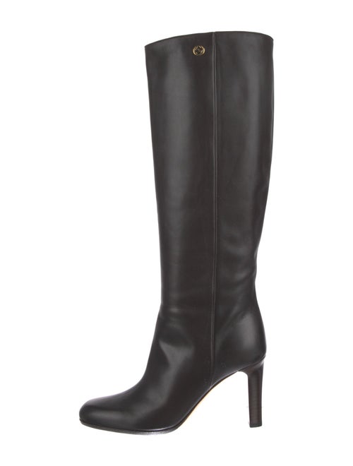 Gucci Interlocking G Logo Leather Boots