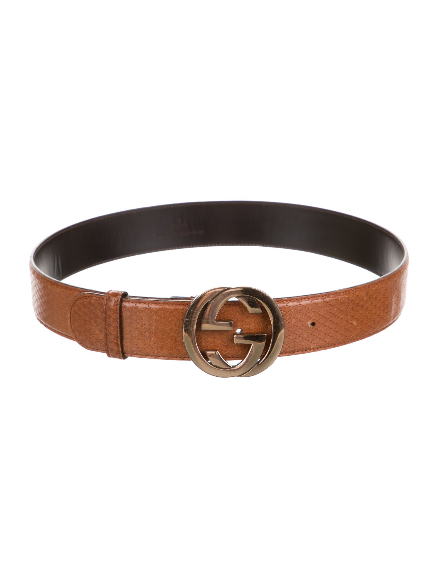 Gucci Embossed Leather Belt