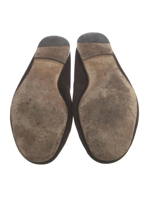Gucci Bamboo Accent Suede Loafers