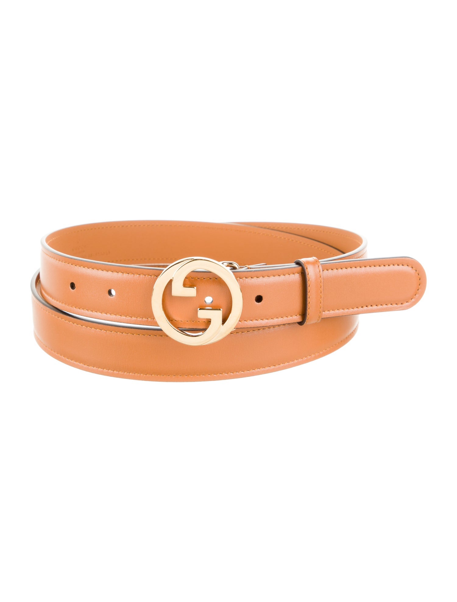Gucci Interlocking G Logo Leather Belt w/ Tags
